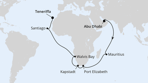 Weltenbummler Südafrika & Mauritius ab Abu Dhabi