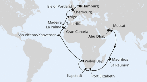 Weltenbummler Mauritius & Südafrika ab Abu Dhabi