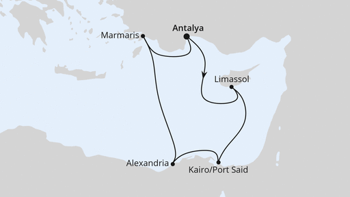 Östliches Mittelmeer mit Ägypten