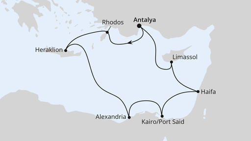 Östliches Mittelmeer mit Ägypten