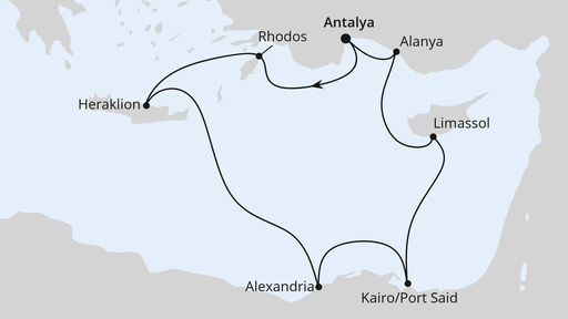 Östliches Mittelmeer mit Ägypten