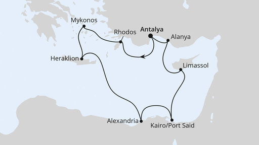 Osterreise Östliches Mittelmeer mit Ägypten