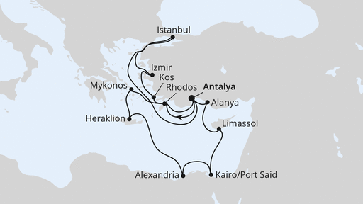 Mittelmeer-Reise zu Ostern mit Ägypten & Türkei