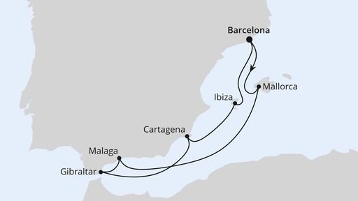 Mediterrane Schätze mit Gibraltar ab Barcelona