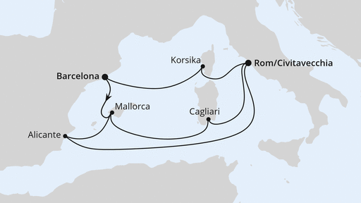 Spanien, Frankreich & Italien ab Barcelona 1