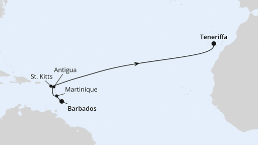 Von Barbados nach Teneriffa