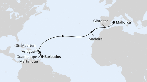 Von Barbados über Madeira nach Mallorca