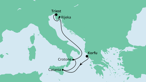 Von Korfu nach Triest