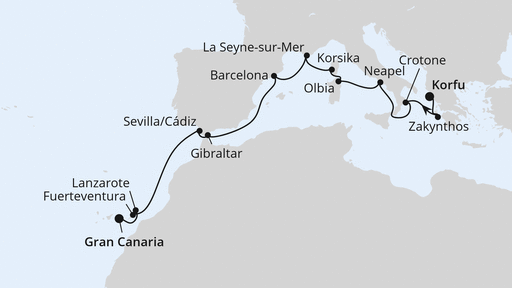 Griechenland, Andalusien & Kanaren ab Korfu 1