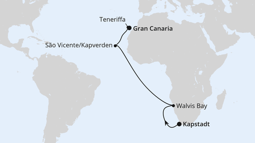 Von Kapstadt über Namibia nach Gran Canaria
