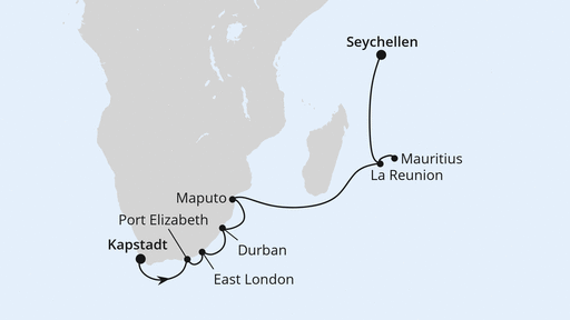 Seychellen, Mauritius & Südafrika