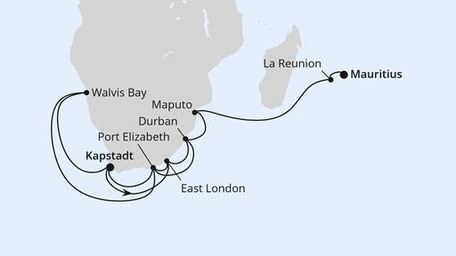 Südliches Afrika mit La Reunion & Mauritius