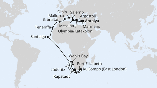 Weltenbummler Südafrika, Namibia & Mittelmeer