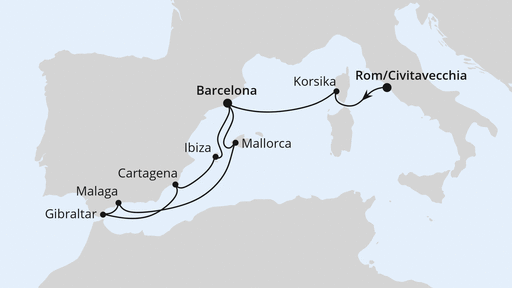 Spanien, Frankreich & Gibraltar ab Civitavecchia