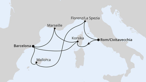 Spanien, Frankreich & Italien ab Civitavecchia 1