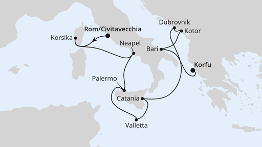 Mittelmeer & Adria ab Civitavecchia