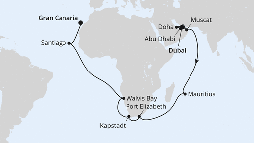 Weltenbummler Orient, Südafrika & Mauritius