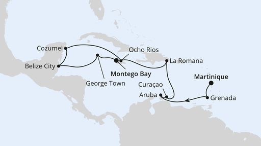Karibische Inseln & Mexiko ab Martinique