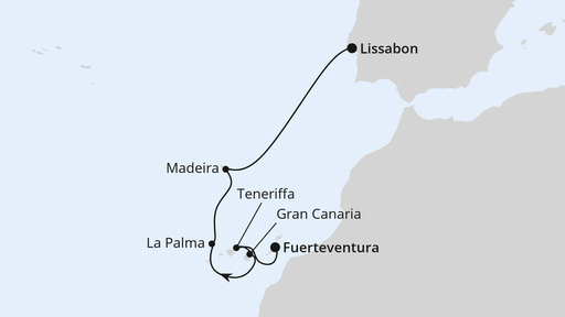 Von Fuerteventura nach Lissabon