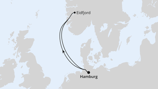 Kurzreise nach Eidfjord ab Hamburg