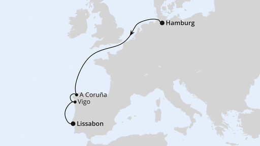 Von Hamburg über Galicien nach Lissabon