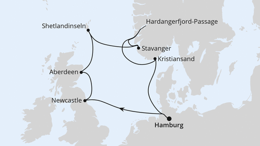 Großbritannien & Norwegen ab Hamburg