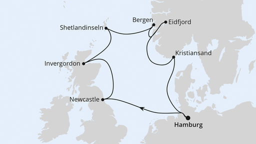Großbritannien & Norwegen ab Hamburg