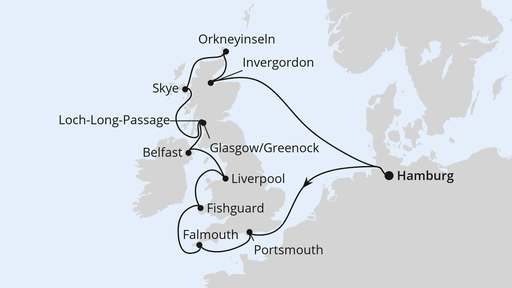 Königreich Großbritannien ab Hamburg 1
