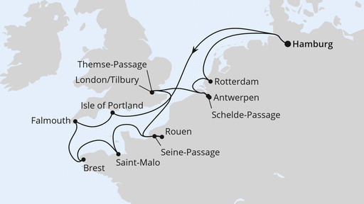 Westeuropas Flüsse ab Hamburg