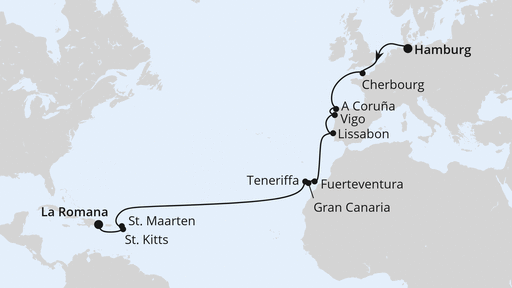Von Hamburg in die Dominikanische Republik