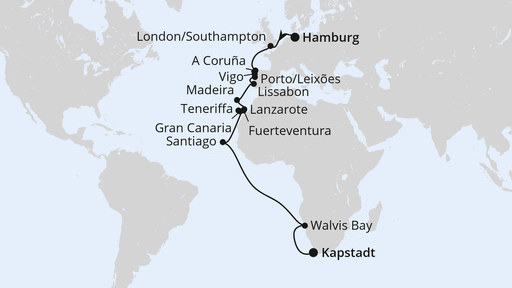 Von Hamburg über die Kanaren nach Kapstadt 1