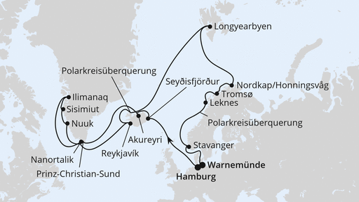 Island, Grönland & Spitzbergen ab Hamburg