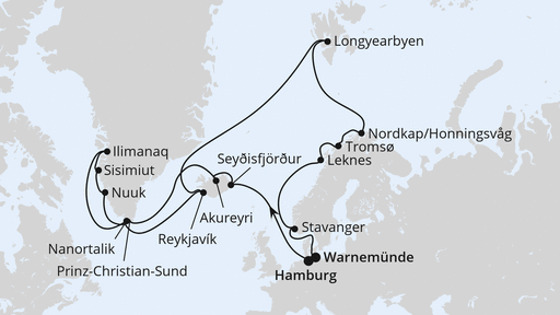 Island, Grönland & Spitzbergen ab Hamburg