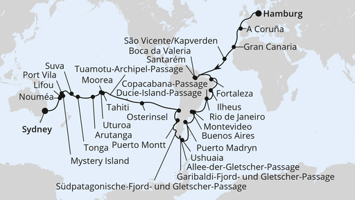 Von Hamburg nach Sydney