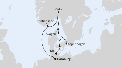 Skandinavien von Kiel nach Hamburg