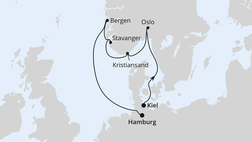 Südnorwegen von Kiel nach Hamburg