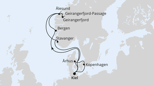 Norwegen & Dänemark ab Kiel 1