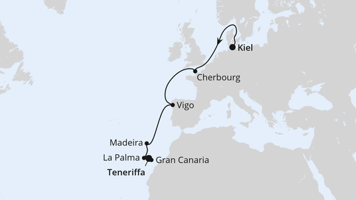 Europas Atlantikküste ab Kiel