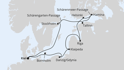 Schärengärten der Ostsee ab Kiel