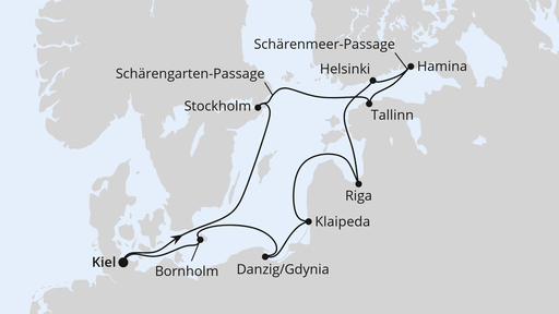 Schärengärten der Ostsee ab Kiel