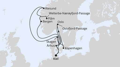 Große Skandinavien-Reise ab Kiel