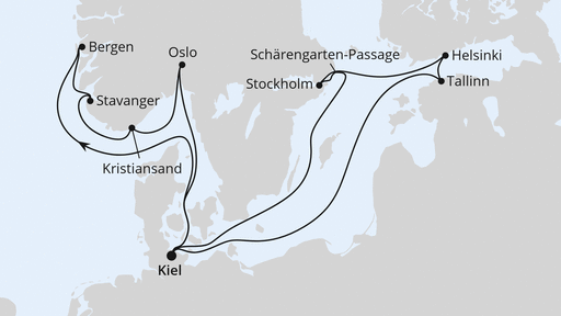 Ostsee & Südnorwegen ab Kiel