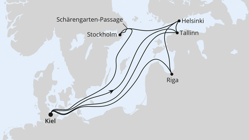 Große Ostsee-Reise mit Lichterfest in Riga ab Kiel