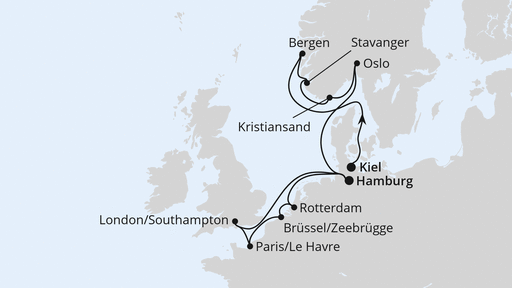 Große Norwegen-Reise ab Kiel