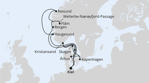 Große Skandinavien-Reise ab Kiel