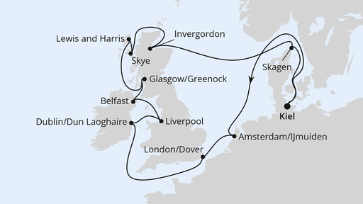 Großbritannien & Irland ab Kiel