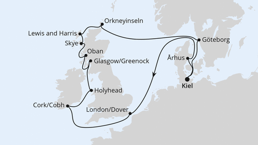 Großbritannien & Irland ab Kiel