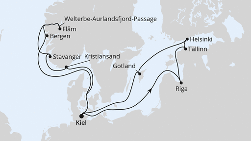 Ostsee & Norwegens Welterbe ab Kiel 2