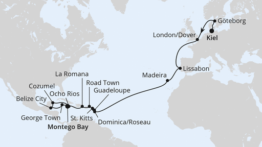 Von Kiel nach Jamaika