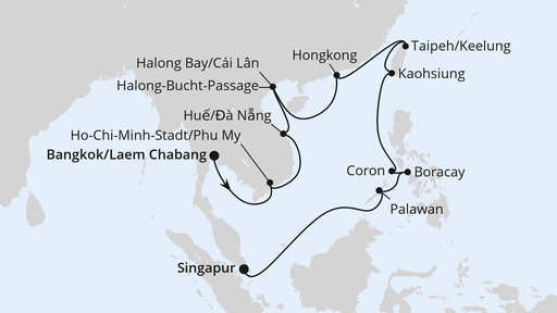 Vietnam, Philippinen, Taiwan & Hongkong